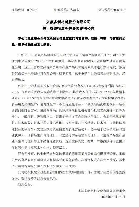  控股子公司卷入央视曝光风波，多氟多紧急自查；关联收购背景引发市场深思。 新闻 控股子公司卷入央视曝光风波，多氟多紧急自查；关联收购背景引发市场深思。 新闻 控股子公司卷入央视曝光风波，多氟多紧急自查；关联收购背景引发市场深思。 新闻 控股子公司卷入央视曝光风波，多氟多紧急自查；关联收购背景引发市场深思。 新闻
